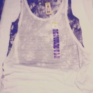 Tangerine 2xl XXL 2 in 1 tank top White/Charcoal